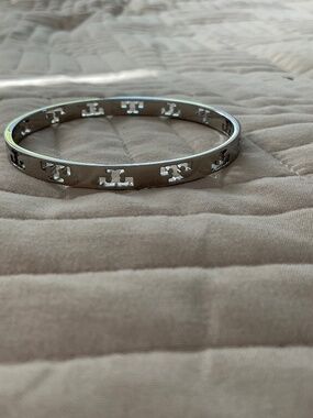 Tory Burch silver bangle bracelet